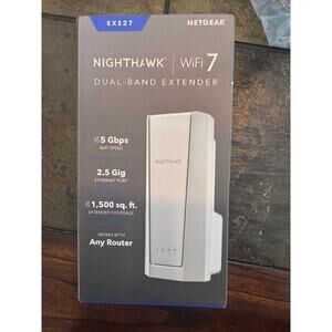 NETGEAR WiFi 7 Range Extender (EXS25) – BE5000 Dual-Band Wireless Signal Booster